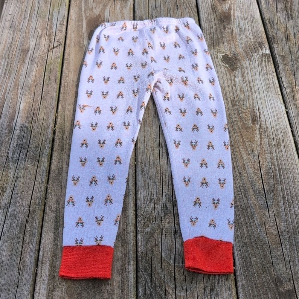 PJ Essentials 3T Girls Pink Reindeer Christmas Long Sleeve Pajama Set - Picture 7 of 8